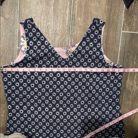 Chico’s Reversible Geometric Circle To Floral Tank Sz L - Picture 4 of 5